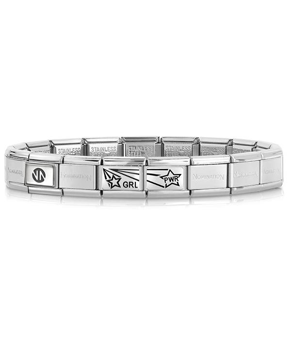Nomination Bracelet Steel Composable Girl Power Steel-Set23
