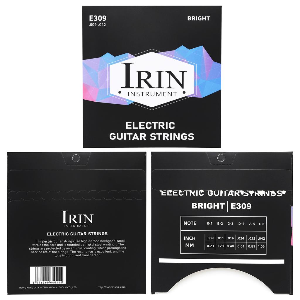 IRIN Electric Guitar Strings High Carbon Steel Core Antirust PVD Ion Coating Electric Guitar Strings Guitar Accessories Parts