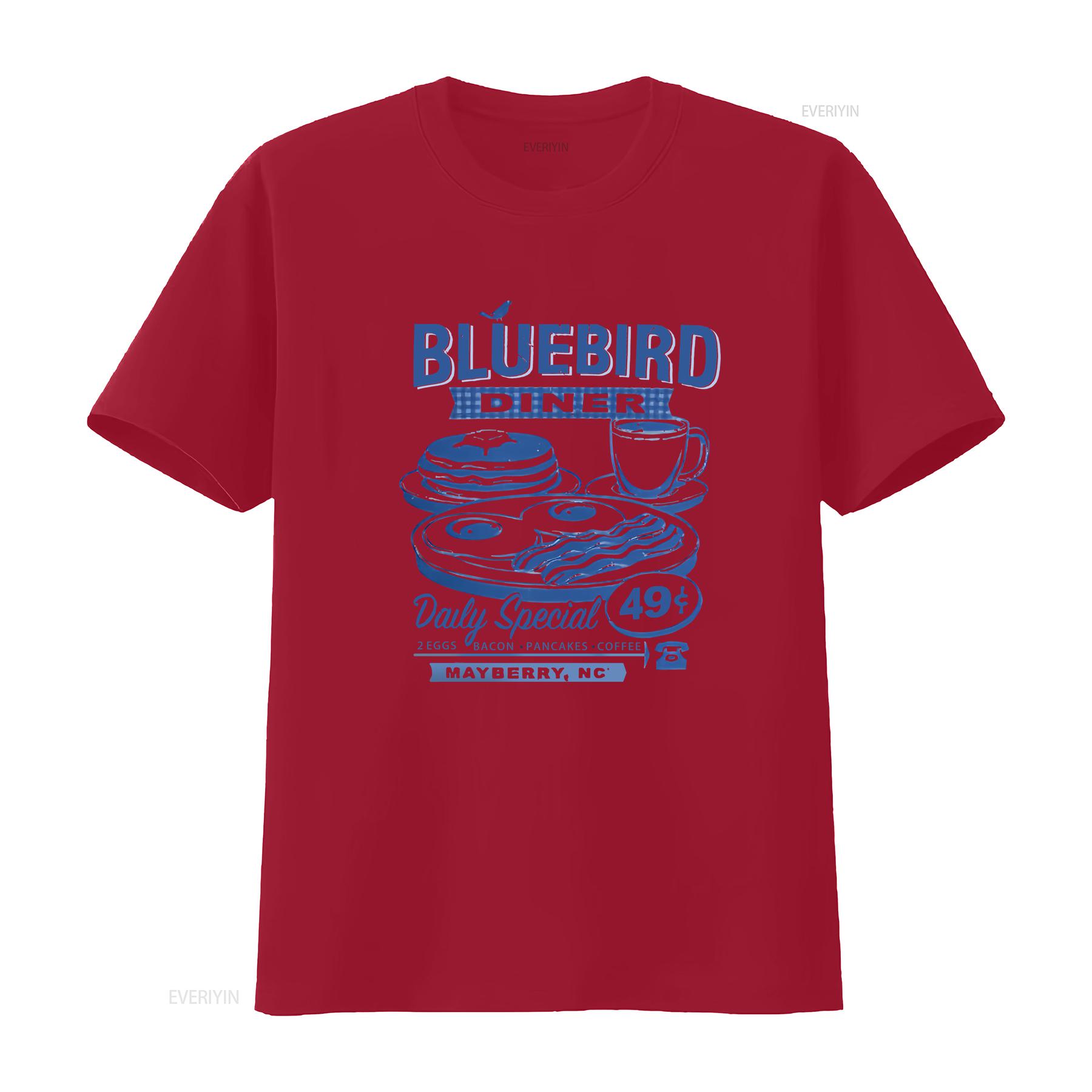 Andy Griffith Show T shirt Bluebird Diner Barney Fife Mayberry Juanita Classic TV Nostalgic vintage Washed Unisex fashion homme S