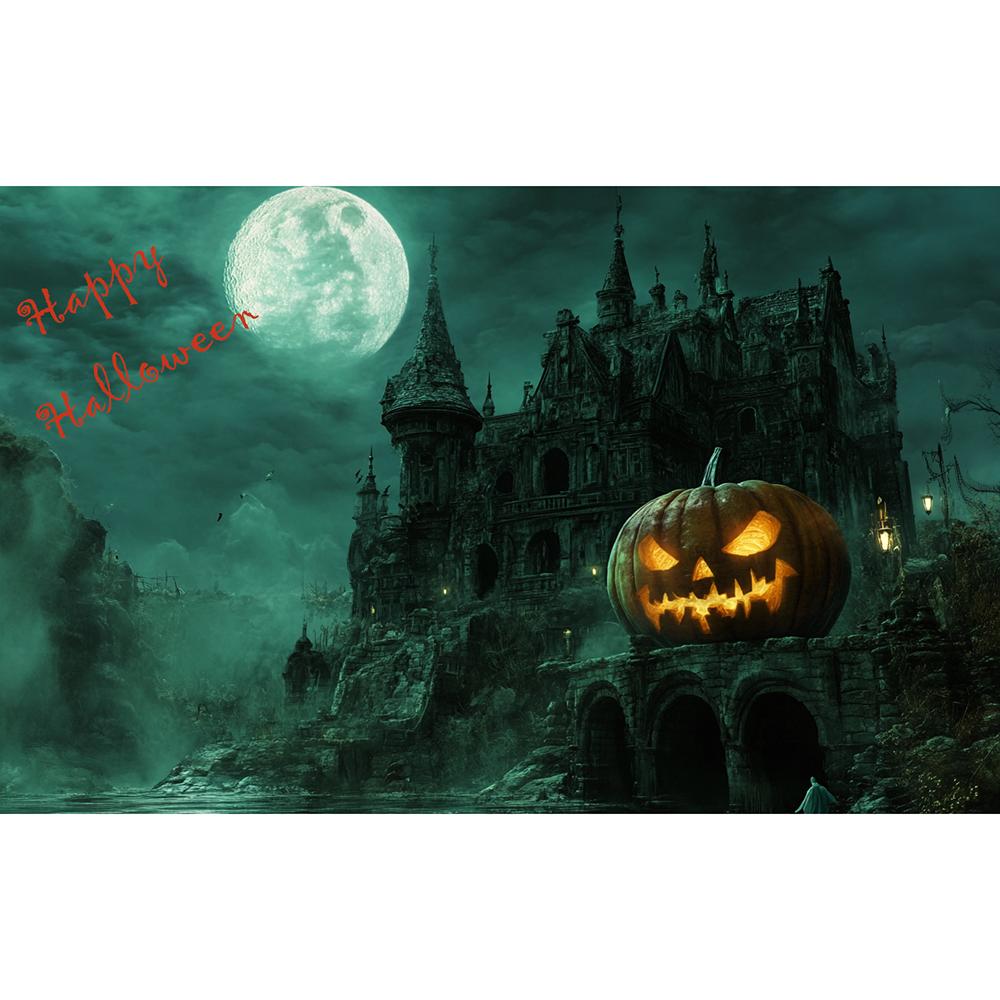 Halloween Decoration Backdrop Banner Party Outdoor Background Bat Pumpkin Horror Curtain Home Decor Photography Prop