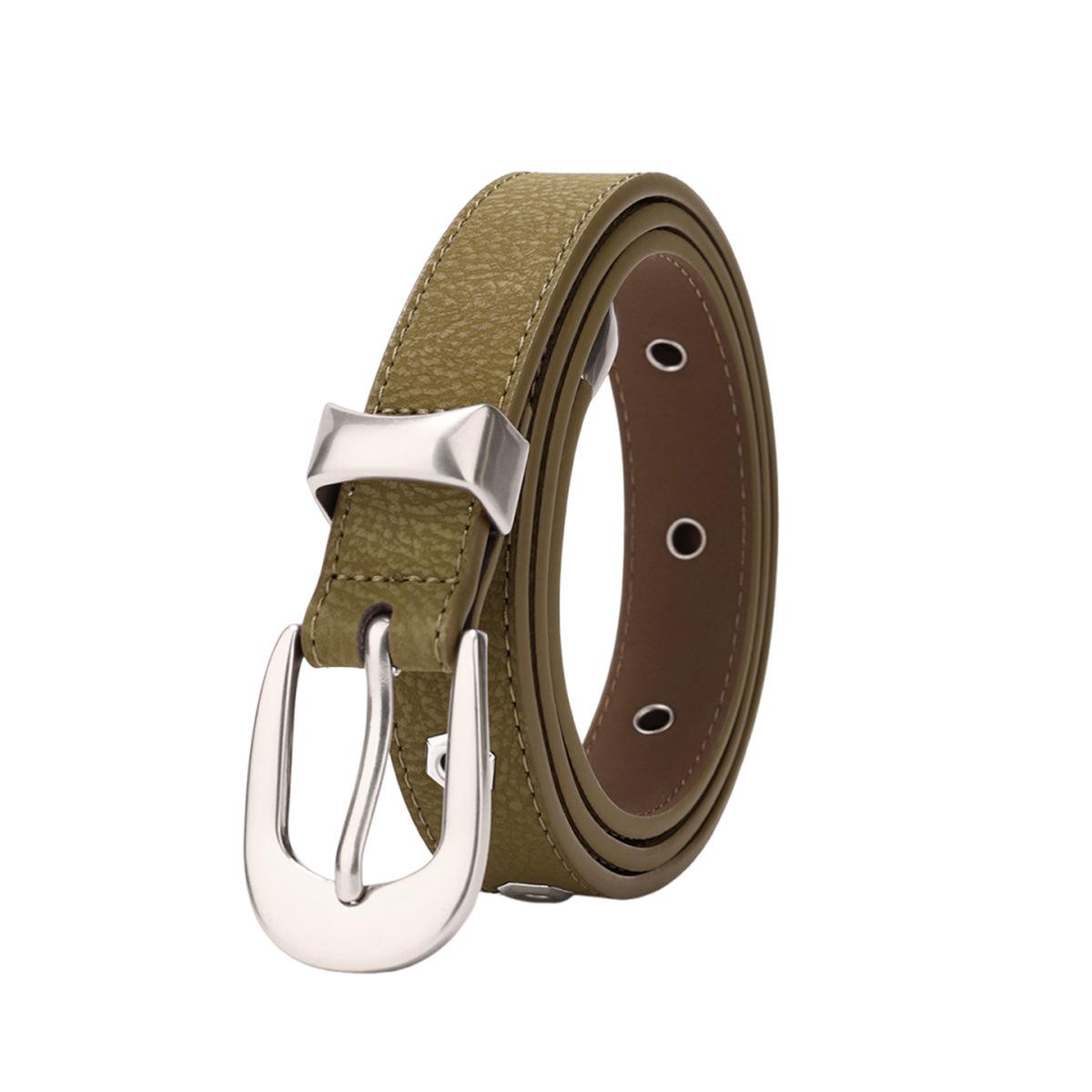 

Thin Cowhide Veterinary Leather Women s Belt Versatile Casual Pants Jeans High-end Lady s Belt 105cm