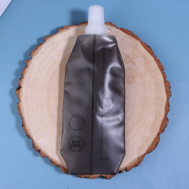 Складная бутылка для воды Tpu Складная мягкая фляга Спорт на открытом воздухе Пеший туризм Кемпинг Бег Портативная мягкая бутылка для воды