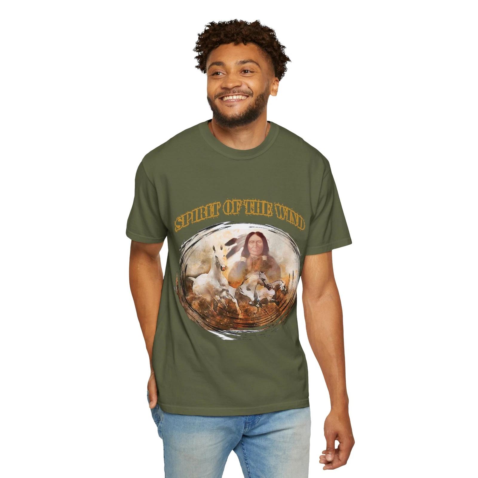 Spirit of the Wind T-Shirt, Native Indian Art Casual Wear, Gift Western Art M