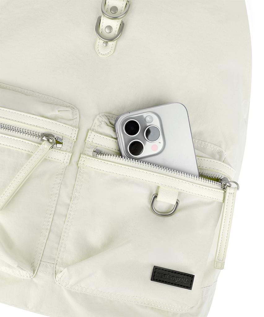 Mahagrid Two Pocket Backpack Ivory(Mg2Gsmab50A)