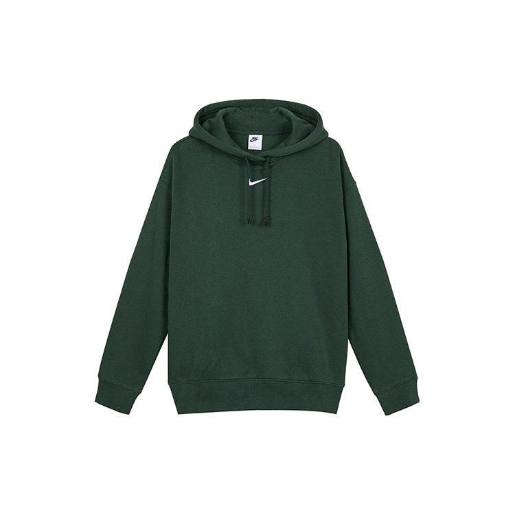 Nike Sportswear Collection Essentials Brushed Fleece Lined Hooded Pullover Sweatshirt Winter Women's Green DJ7669-397