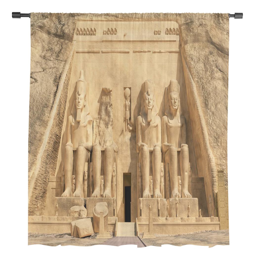 Egypt Historické dědictví Umění Starověký tyl Průsvitné okenní závěsy do obývacího pokoje Ložnice Moderní voál Organza Závěsy Závěsy