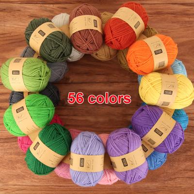 Puppenkleidung Häkelwolle Weiche Handstrickwolle Mischgarn 4-fach Garn Baumwolle Mehrfarbig