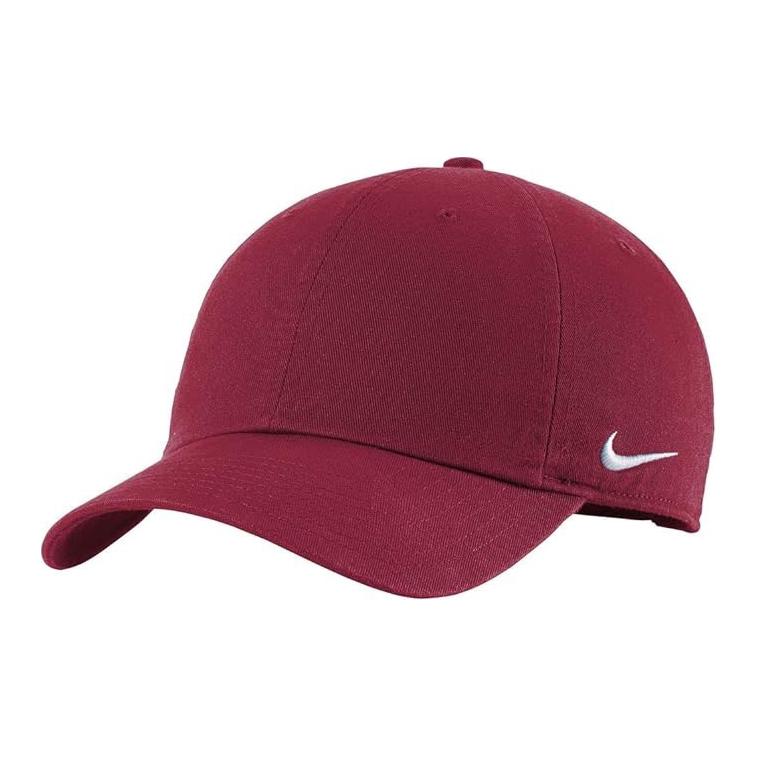 Nike 100% Cotton, Polyester Baseball Caps Unisex Burgundy 102699-610 F
