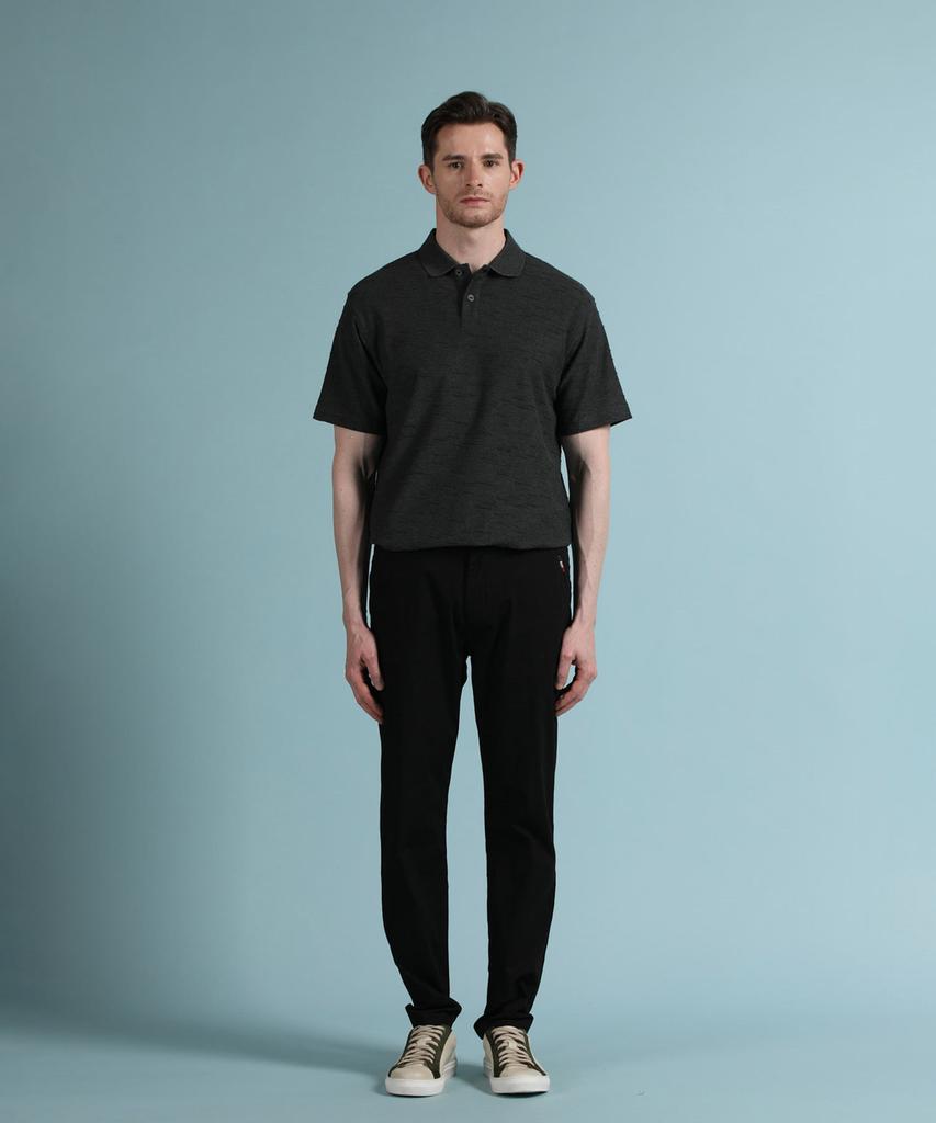 PANICALE Charcoal Texture Polo Shirt