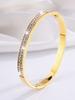 Women Golden Double Row Diamond Bracelet Korean Version of Simple and Luxurious Non Fading Diamond Inlaid Bracelet