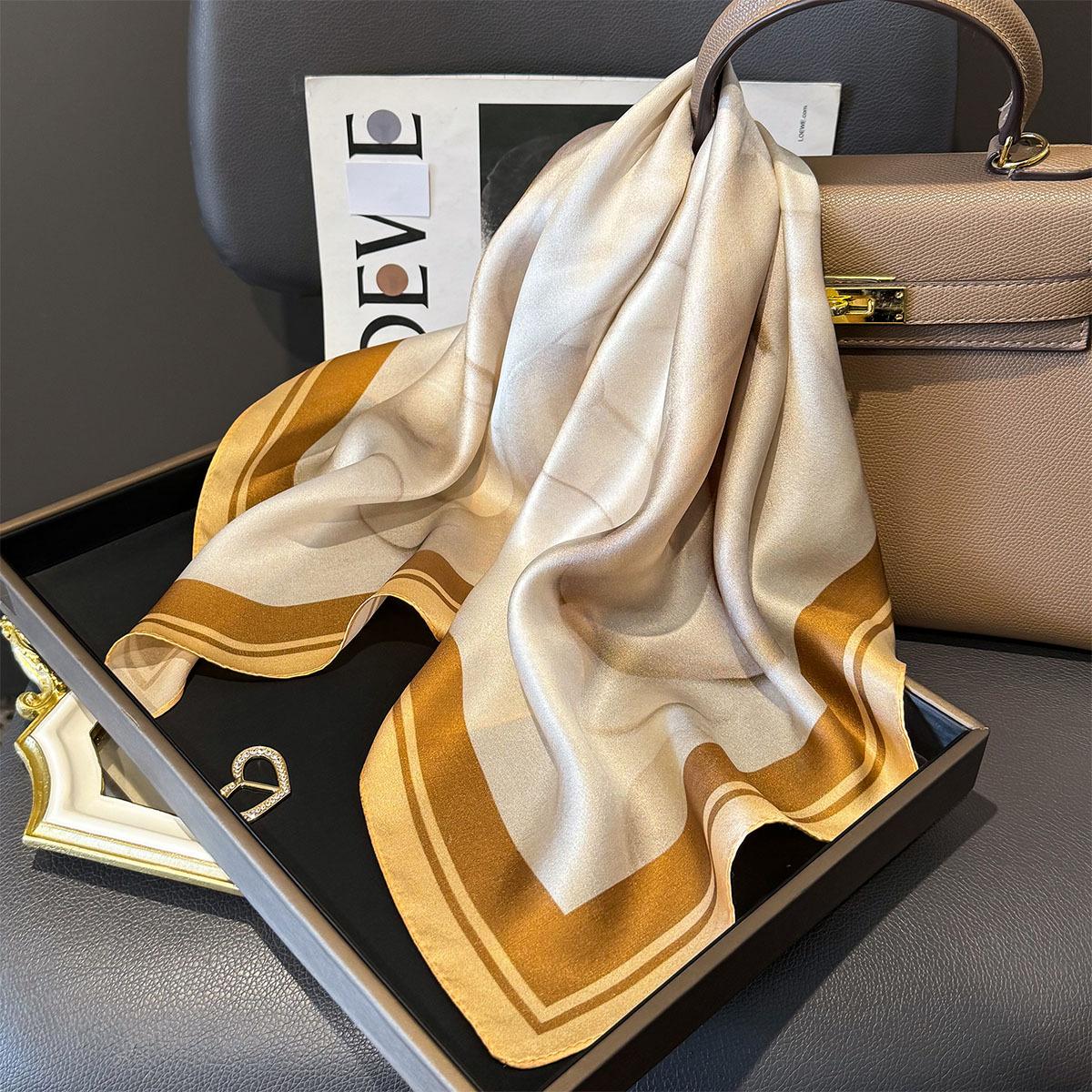 

100% Шарф из чистого шелка Женский Шейный Волосы Головная повязка Пончо Пашмина Фуляр Женская Бандана Шарфы Хиджаб Шаль Квадратный Головной платок Real Silk 65x65cm