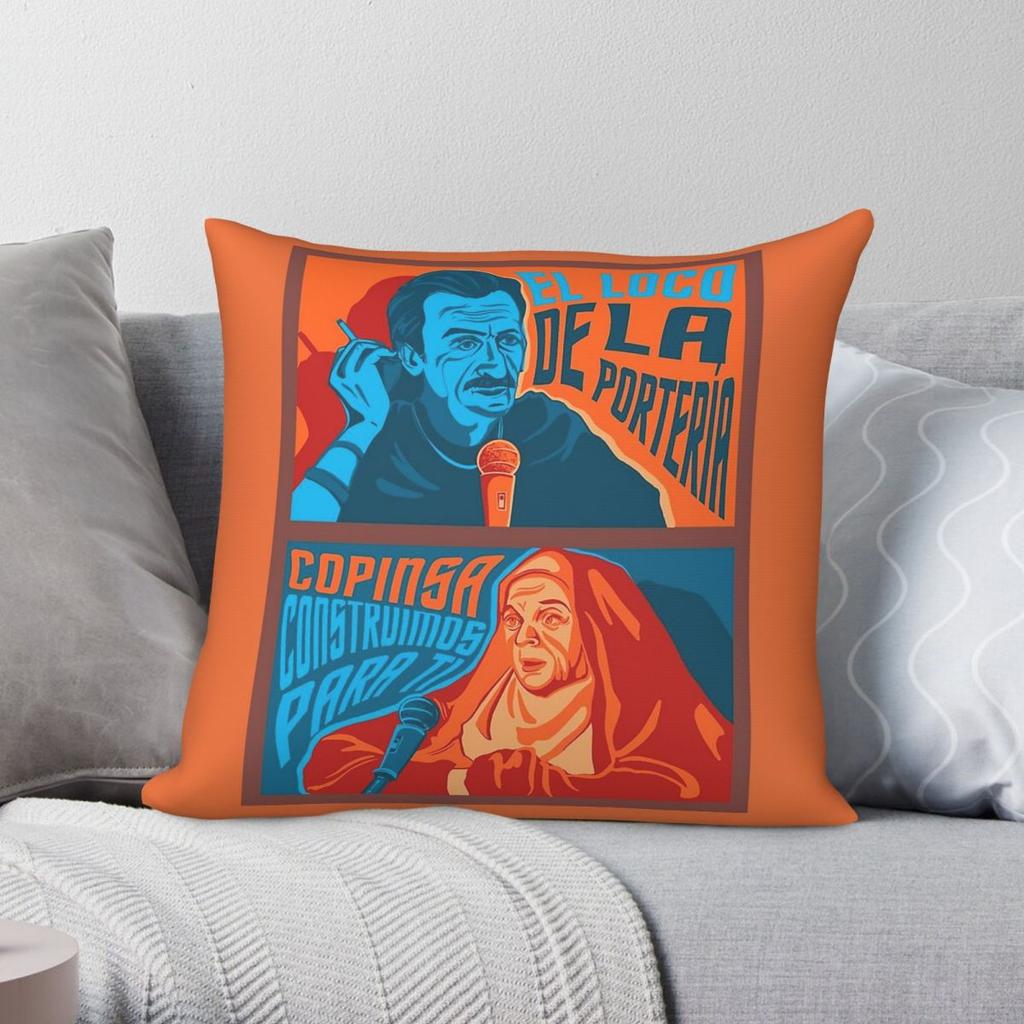 Aqui No Hay Quien Viva Square Pillowcase Polyester Linen Velvet Creative Decor Pillow Case Home Cushion Cover Wholesale x