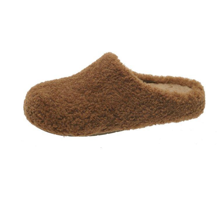 Cotton slippers 2026 new fashion lamb wool Baotou hairy slippers for women autumn and winter