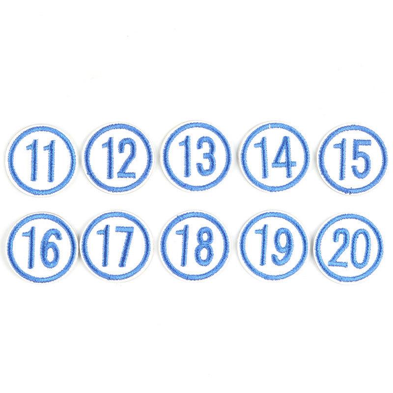 Digitaler Stoffaufkleber Zahlenaufnäher Kindergarten Schulmarke Markierung Wärmeübertragungsaufkleber Kleidung Hosen Löcher Stickerei-Aufkleber Klein