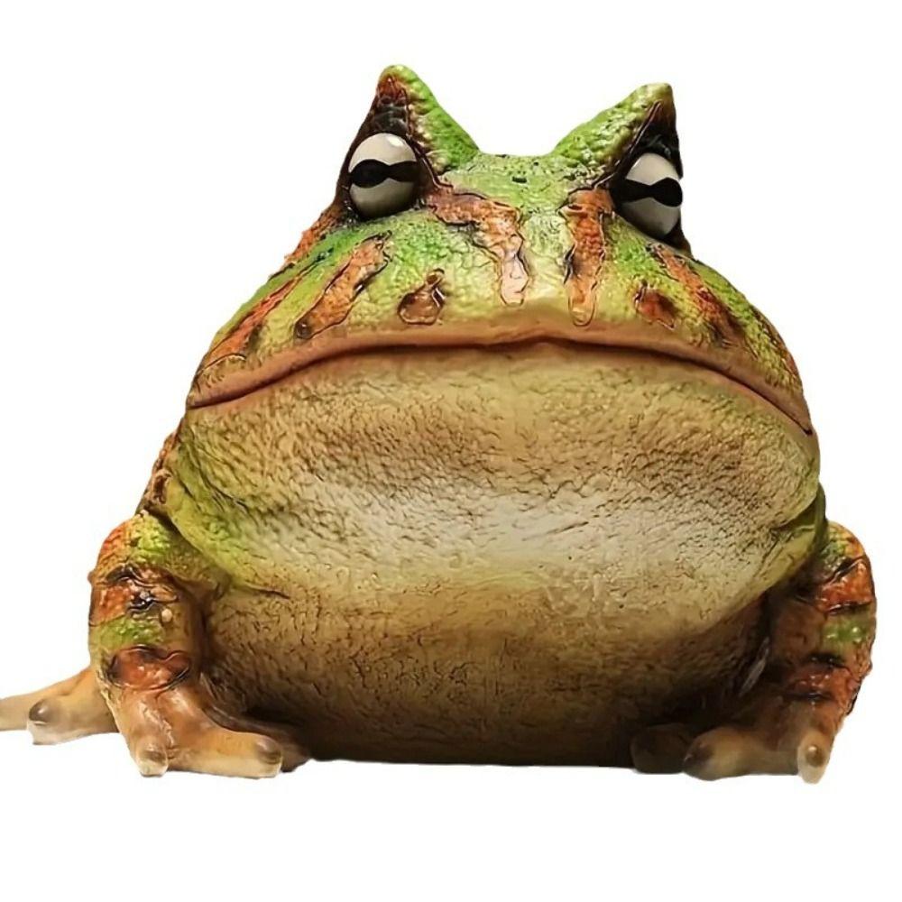 Resin Garden Frog Ornament Cartoon Landscape Decoration Universal Frog Statue  Outdoor Yard