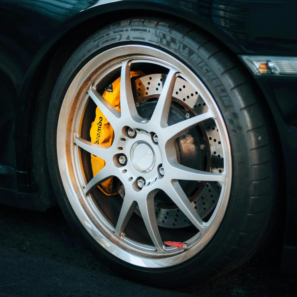 PATIKIL 4pcs 45MM 4pcs Spike Shape Tire Valve Stem Caps Aluminum Alloy Wheel Valve