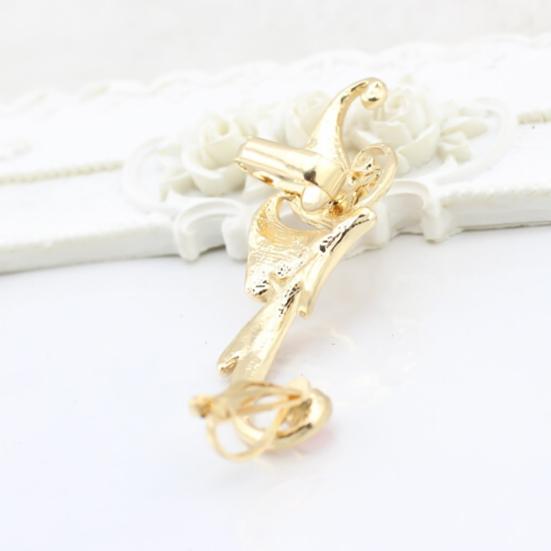 1Pc Ear Cuff Clamp Fine Workmanship Anti Rust Jewelry Rhinestone Butterfly Wing Ear Cuff Clip Earring for Club