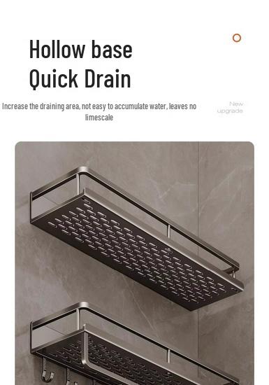 Punch-Free Wall-Mounted Bathroom & Toilet Storage Shelf