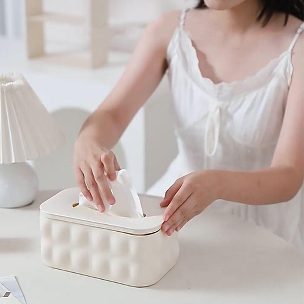 With Cover Napkin Box Simplicity Paper Storage Holder Toilet Tissue Box  Home Use