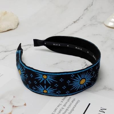 Retro Pearl Headband - Blue