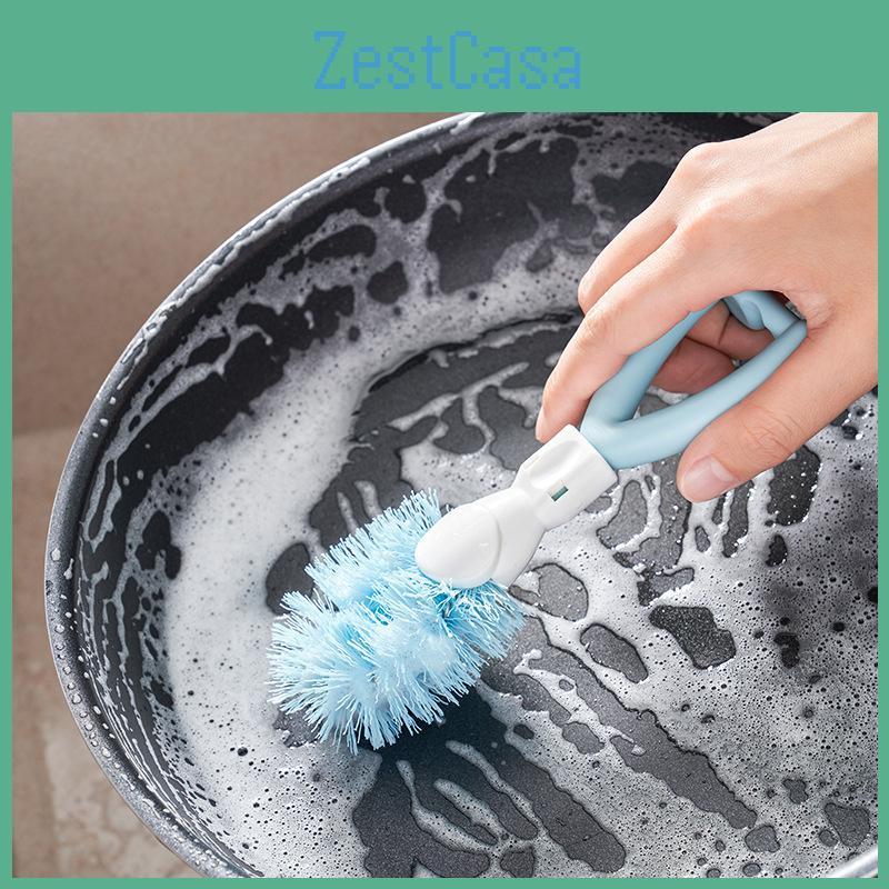 Kitchen Cleaning Brush With Plastic Material For Pots And Dishware