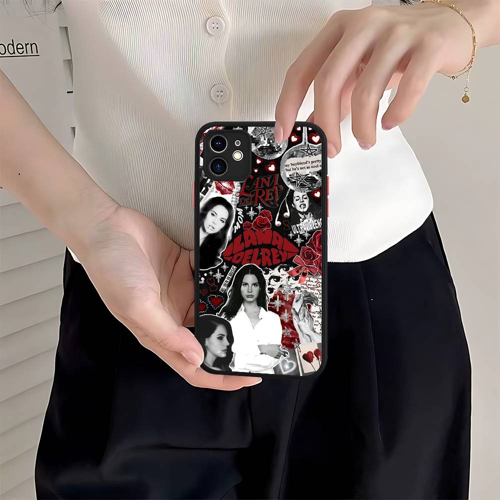 Singer Lana Del Rey For IPhone Air 16 15 14 Plus 13 12 11 Pro Max Matte Cover Jelly Shockproof Phone Case