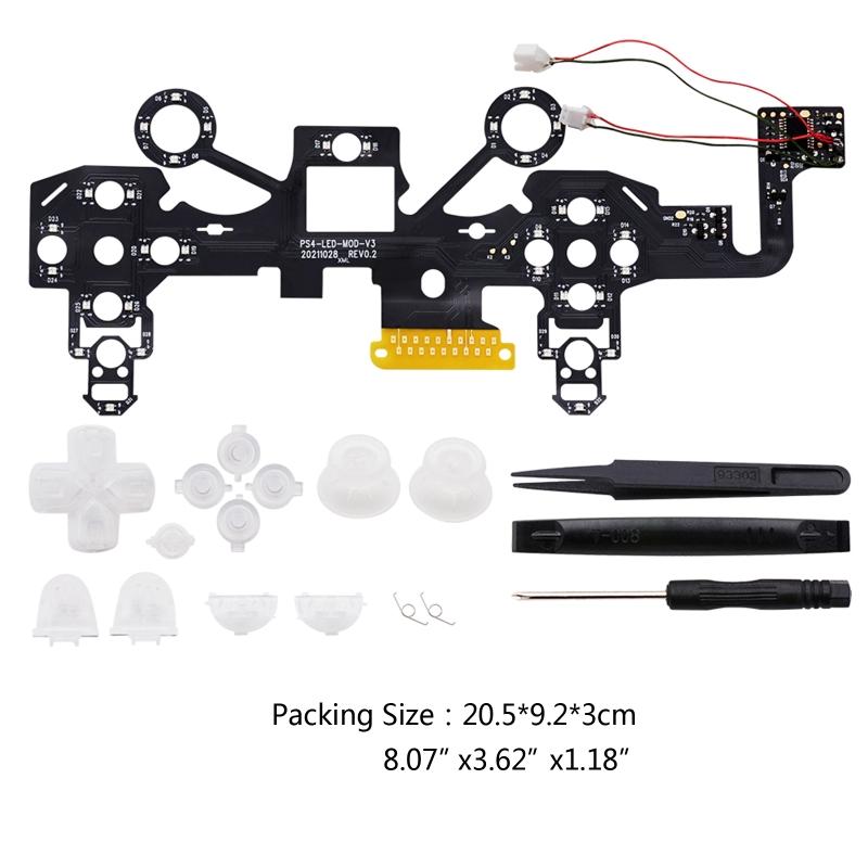 Til Trådløs Controller LED Lysplade DIY Knap Analog Joystick LED Lysplade til Spilhåndtag Reparationsdele