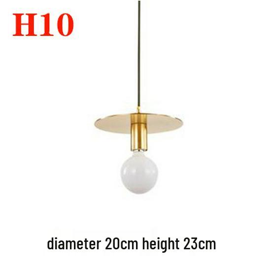 Nordic Gold Single Pendant Light for Bedroom, Bar, Café, or Shop