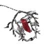 Fashion Gothic Jewelry With Red Quartz Crystal Tree Branch Pendant For Men Women