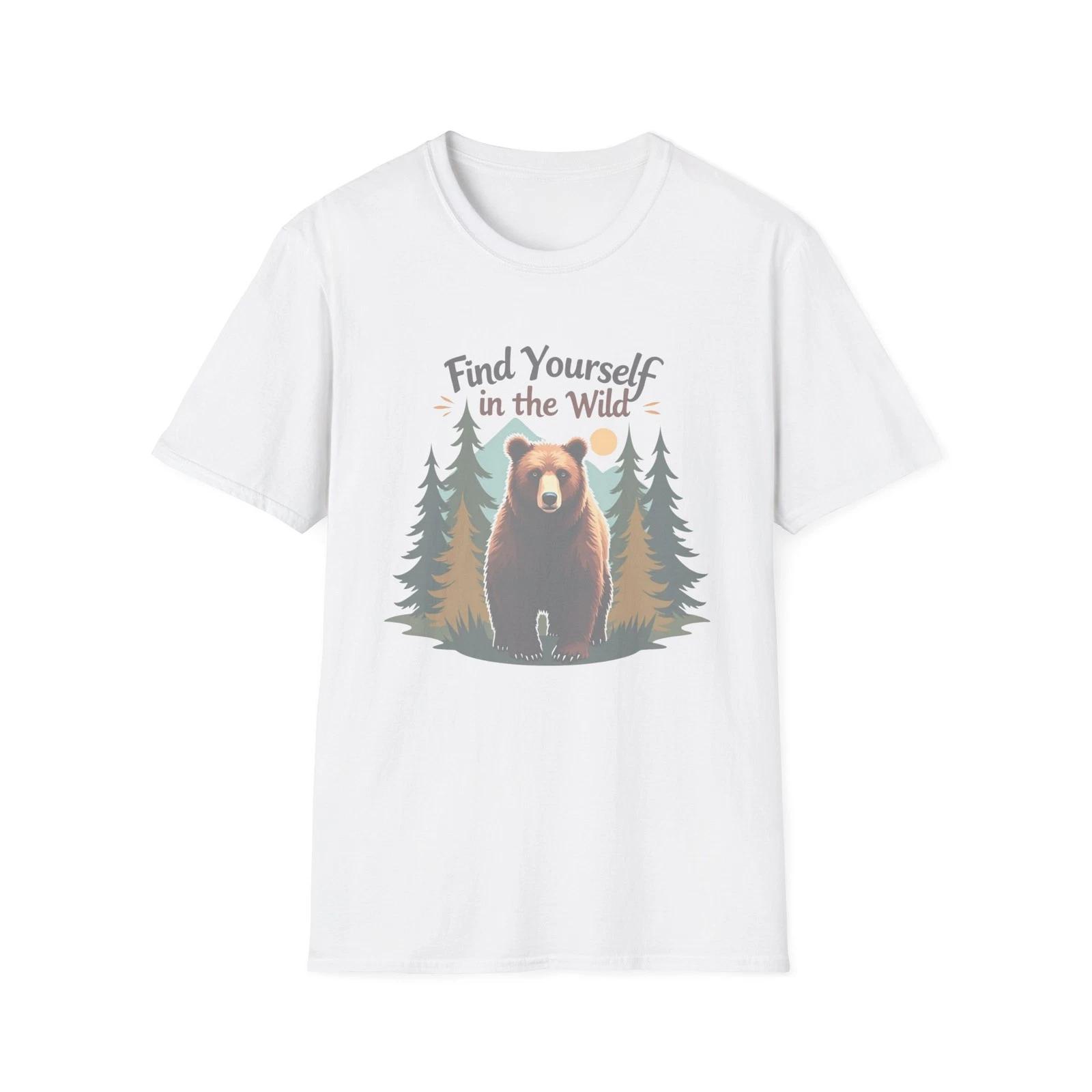 Find Yourself in the Wild | Grizzly Bear Adventure T-Shirt 4XL