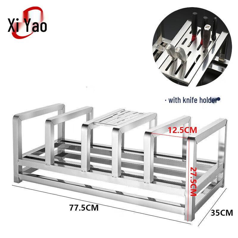 XiYao Stainless Steel Chopping Board & Knife Rack