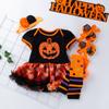 Baby Kids Girls Dress Set Dress+Headband+Knee Pads+Shose Halloween Outfits