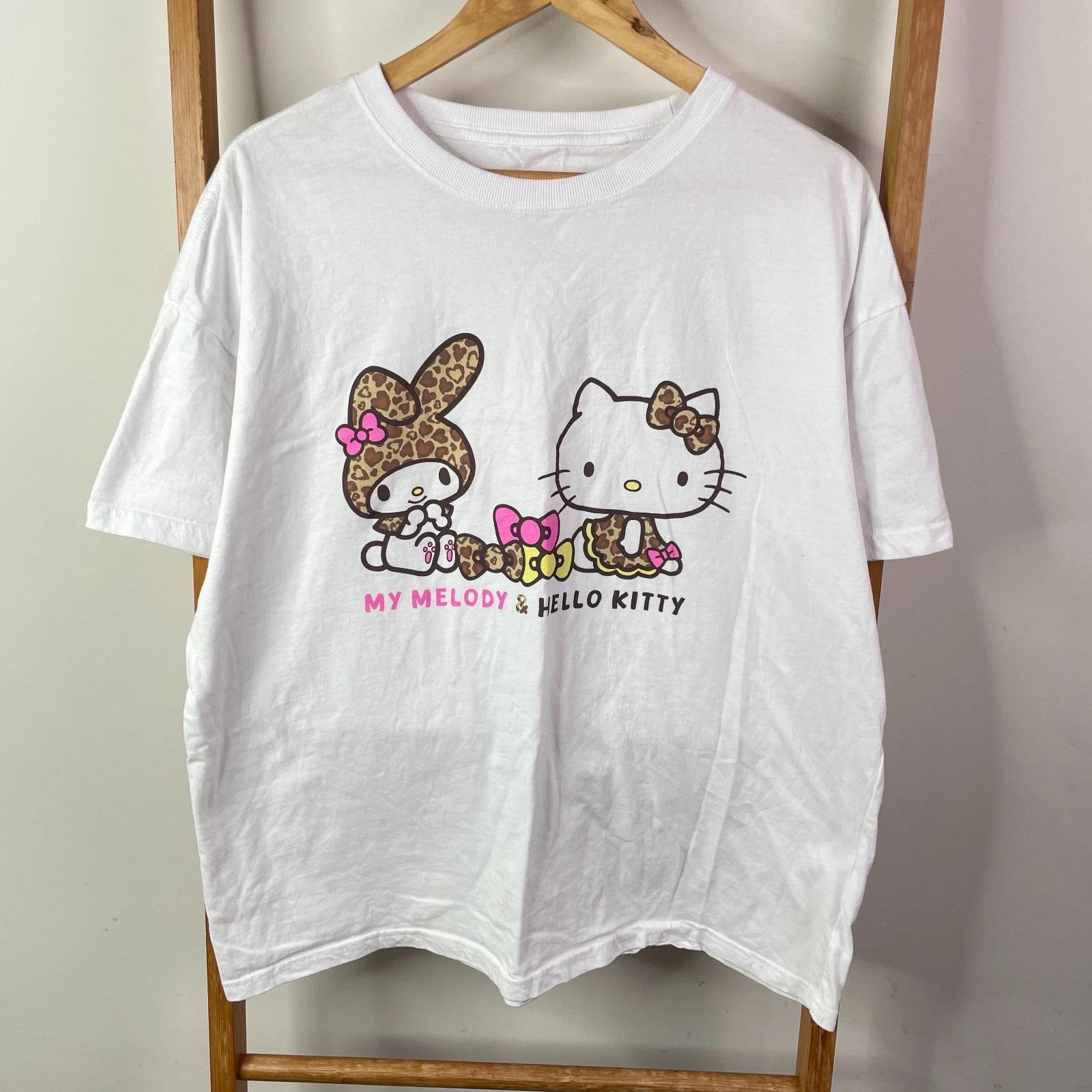 

Hello Kitty Sanrio Shirt Top Womens 16 White Short Sleeve Crew Neck Brandlab M