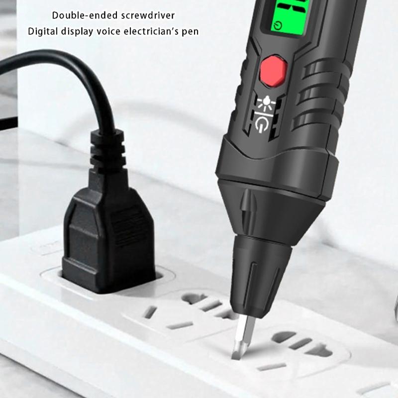 Voltage Tester, Not-Contact Voltage Tester, Electrical Tester, AC6V-390V Digital Buzzers Alarm, Live Wire Tester