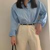 Vintage Korean Waist Strap Leather Belt Trouser Dress Decoration Thin Waistband Metal  Buckle