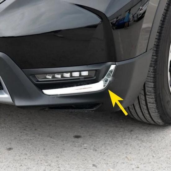 Steel Fog Light Strips For Honda CRV 2017- Front Foglamp Molding Accessories