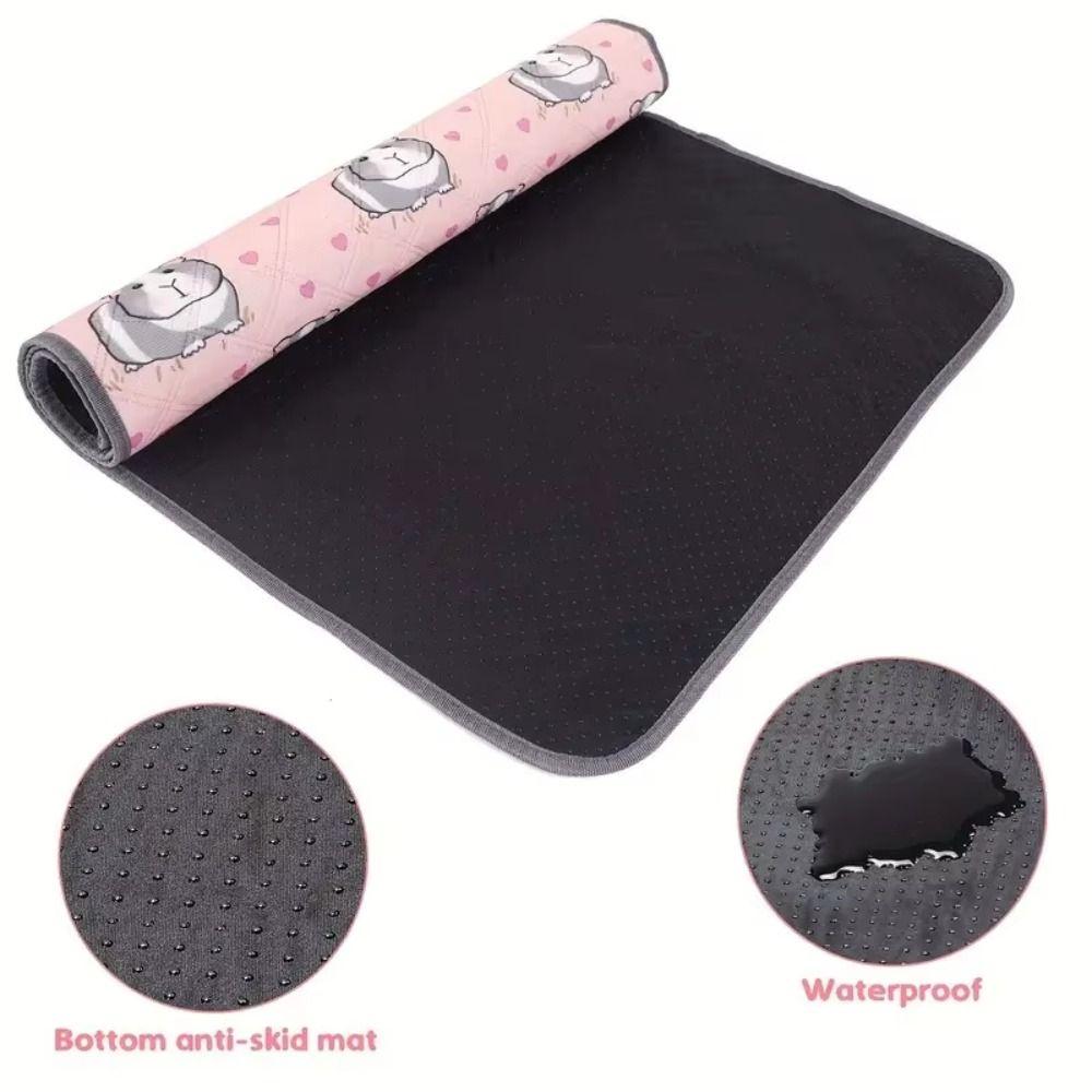 Washable Guinea Pig Cage Mat Reusable Non-Slip Mat Small Pet Bedding  for Guinea Pigs Small Animals