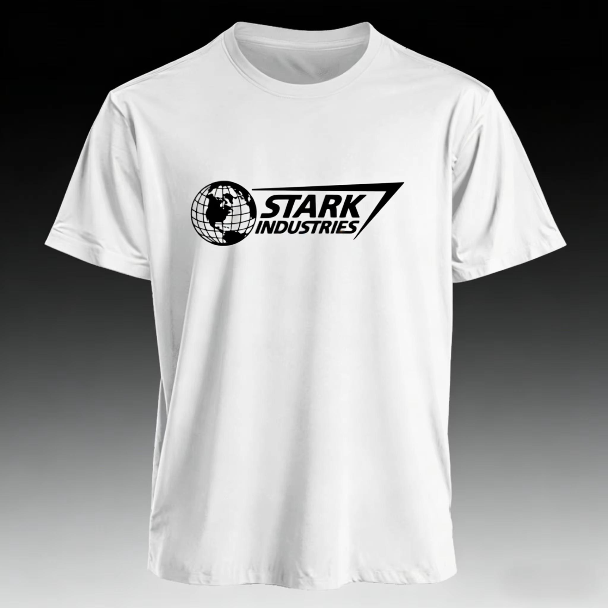

2026 new Marvel Unisex Women TShirts Iron Unisex Stark Industries American Style Spring Autumn Loose Fit Sporty Short Sleeves L