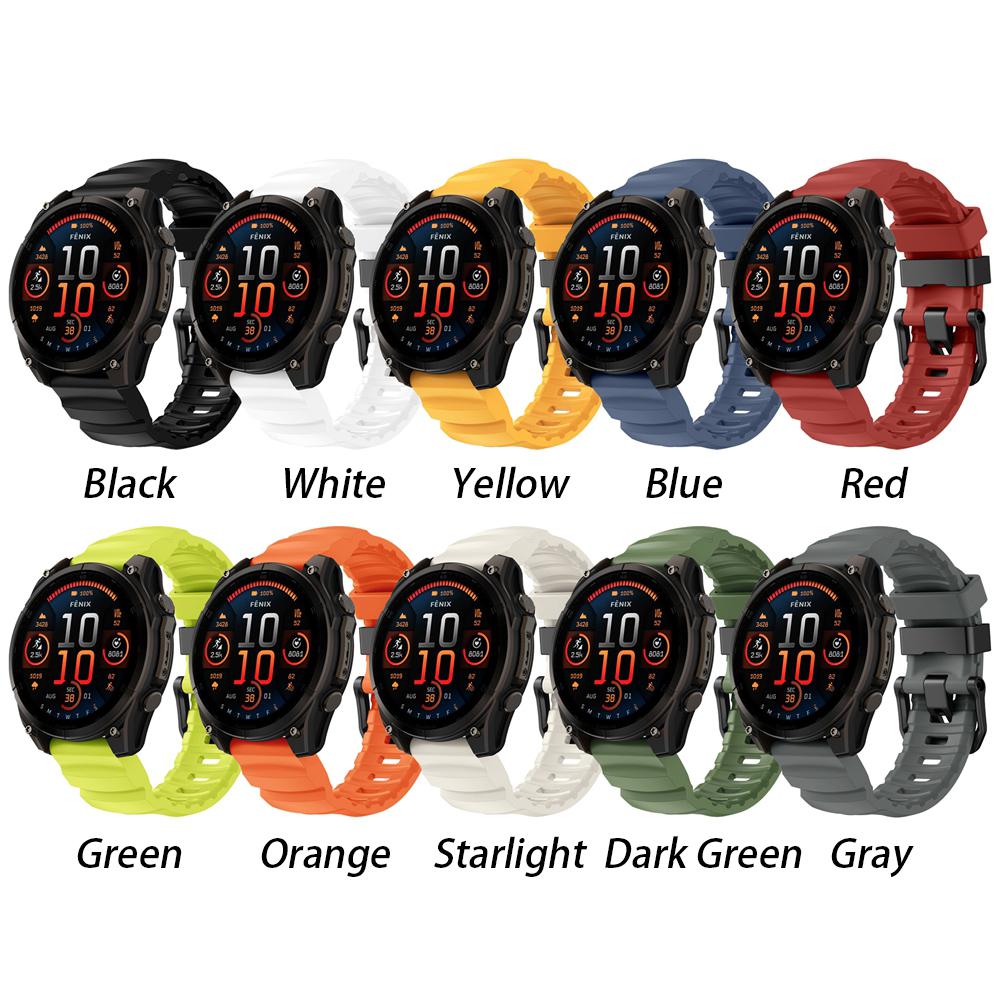 QuickFit 22mm 26mm Strap for Garmin Fenix 8 E Silicone Band for Garmin Fenix 7 7X 5Plus 6XPro Enduro 2 Bracelet Watchband
