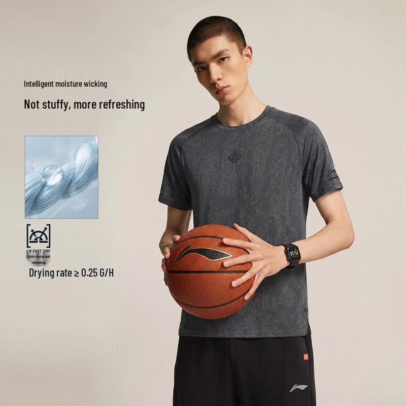 LI-NING Men s Short Sleeve T-Shirt ATSW751-2 3XL