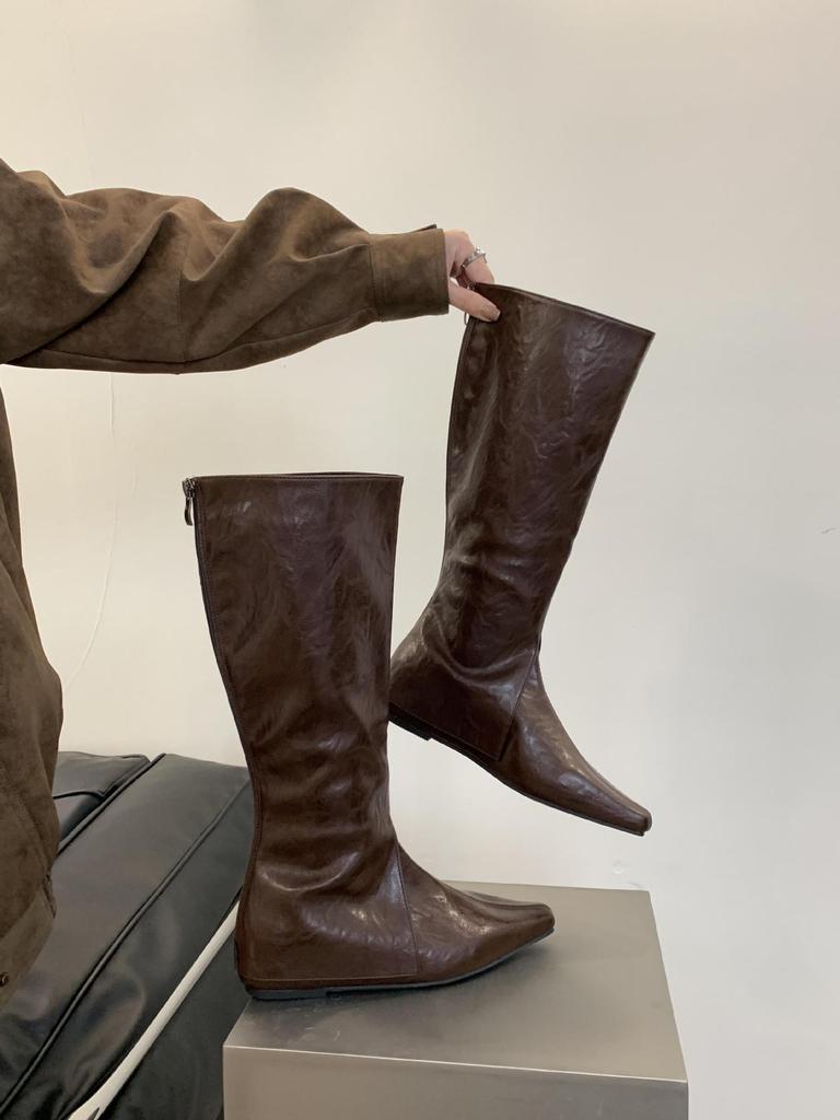 2025 Spring, Autumn and Winter New Pointed Inner Height Increase Western Cowboy Boots Versatile Retro Thin Short Boots Women