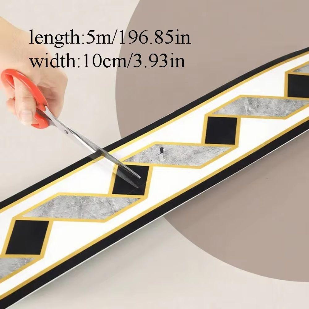 Waterproof Wall Border Flexible Baseboard Trim Border Decorative Strip Living Room