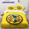 Club America Custom Name Pattern Bedding Quilt Set Quilt Cover Pillowcase Home Birthday Gift(1 * duvet cover + 2 * pillowcase, without core)