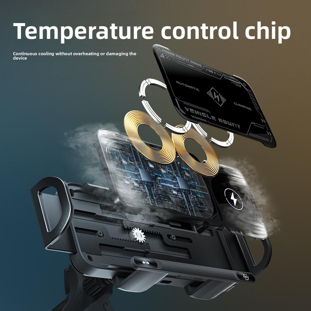 Wireless Fast Charging Car Mobile Phone Holder Folding Screen Mobile Phone Holder