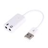 White USB 2.0 Channel Virtual 7.1 Effect Xear 3D Audio Sound Card Adapter For XP