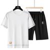 Casual Sports Suit Men's Short Sleeved T-shirt Shorts Five Quarter Pants Mid Pants Two-piece Set