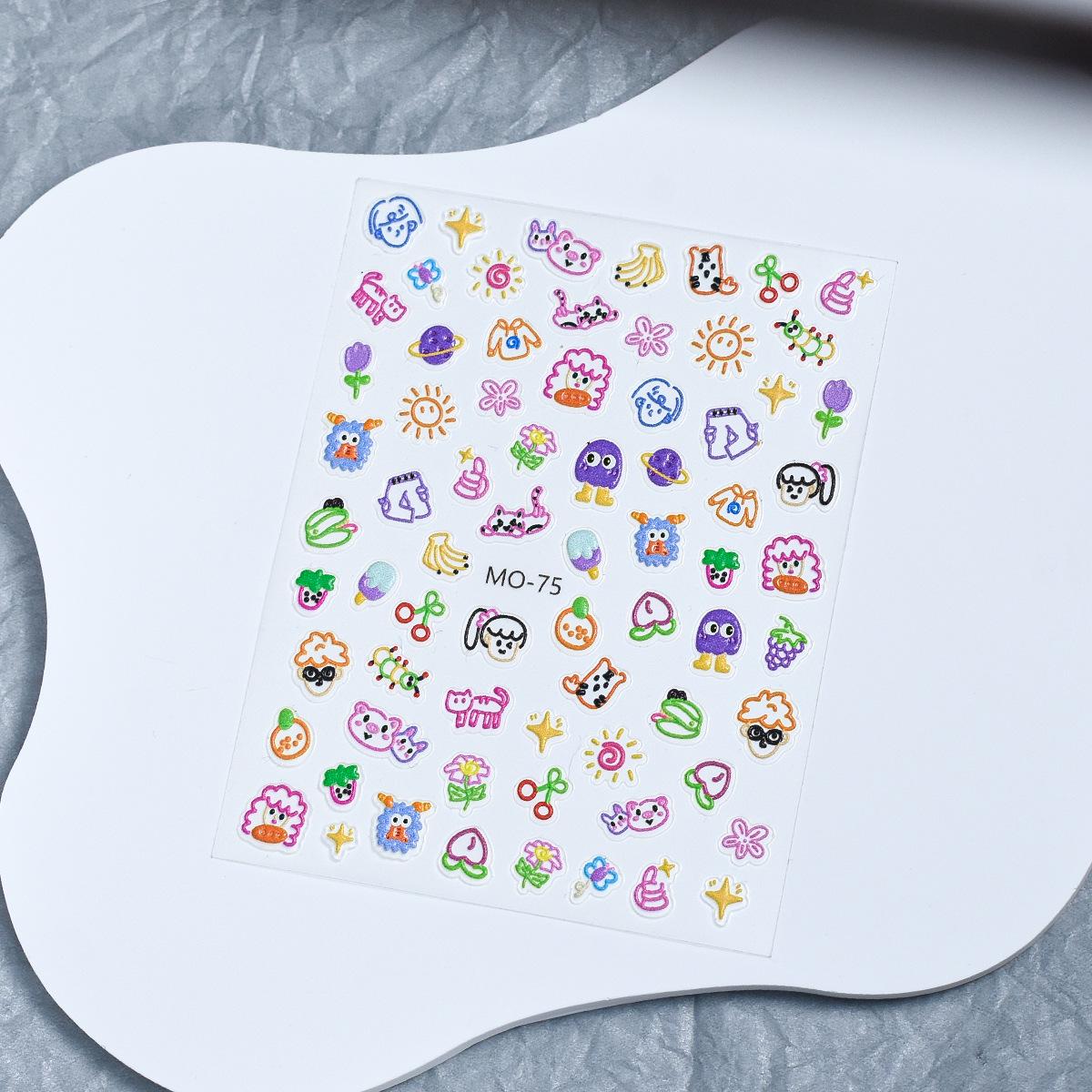 

Summer Graffiti 3D Nail Stickers: Hearts, Smiles, Stars, Butterflies