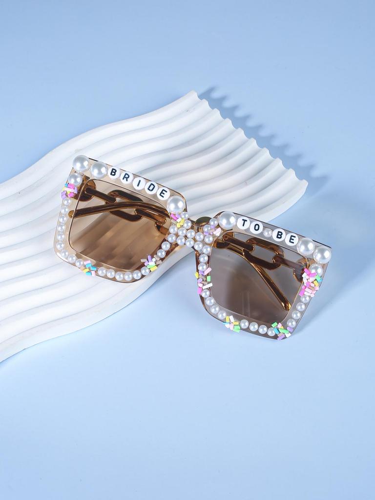 2024 Trendy Pearl Bride Sunglasses for Women's Weddings & Birthday Parties - Euro-American Style