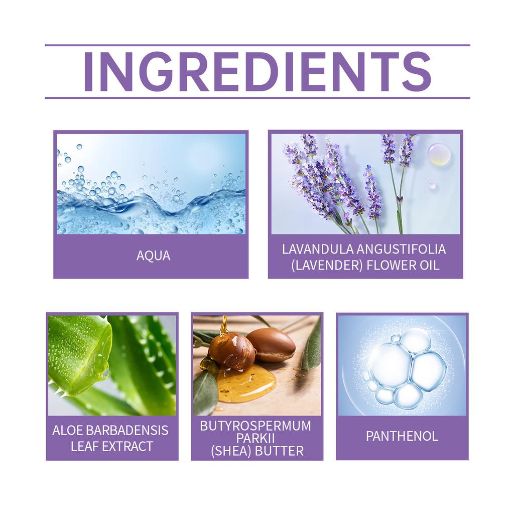 Lavendel fuktighetsgivende kroppslotion 150 ml fuktighetsgivende, pleiende og lysnende kroppshud Aromatisk kroppslotion