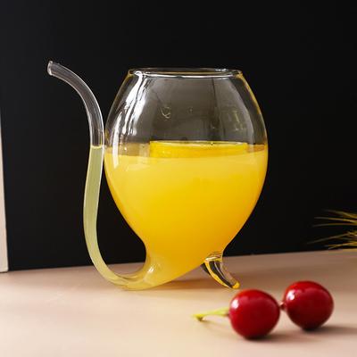 Wine Whiskey Glass Heat Resistant Sucking Juice Milk Drinking Tube Straw Cup